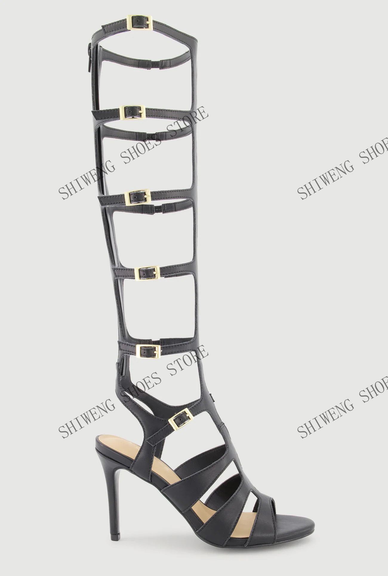2026 여성용 무릎까지 오는 길이의 인조 악어 가죽  - Sandal Strappy Heeled 리뷰 및 가격