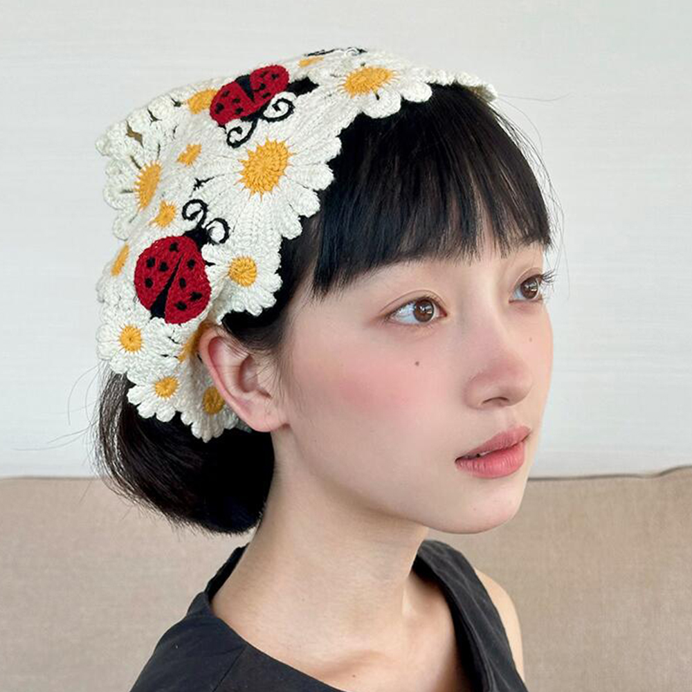 한국어 달콤한 귀여운 수제 크로 셰 뜨개질 중공 삼각형 - Headband Summer Knit 리뷰 및 가격